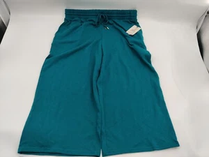 Terra & Sky Womens Pull On French Terry Capris, 21” Inseam 0X(14W) Teal - Picture 1 of 16