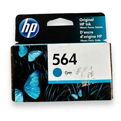 Cartucho de tinta de repuesto original HP 564 cian caducidad 5-2022 nuevo precintado Foto 1 de 4