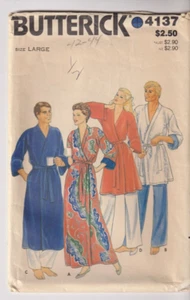 4137 BUTTERICK - Short or Long ROBE - UNISEX Adult Sz L 42-44" Chest - Picture 1 of 2