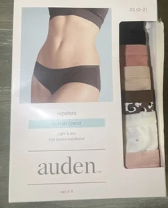 Auden Women’s XS (0-2) Hipster Underwear 6 Pack New - Picture 1 of 3
