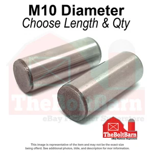 M10 Metric Oversize Dowel Pins Alloy Steel Plain (Choose Length & Quantity) - Picture 1 of 9