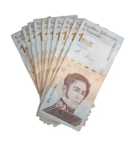 10 pcs x Venezuela 1 Million (1,000,000) Bolivares- CIRCULATED / USED banknotes - Picture 1 of 2