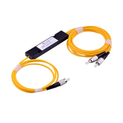 2PCS FC UPC 1x2 Fiber Optic PLC Splitter, Singlemode Fiber pigtails FBT Splitter - Image 1 of 3