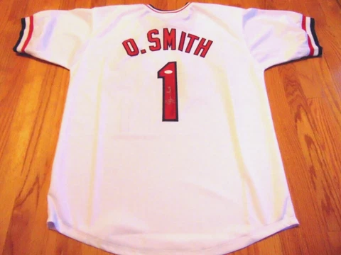 CUSTOM MLB ST. LOUIS CARDINALS OZZIE SMITH SIGNED AUTO JERSEY SIZE XL JSA COA Cover