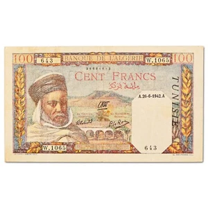 Algérie - billet 100 francs 1942 - TTB - émission du 26/06/1942 - P.88 - Picture 1 of 2