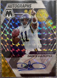 2023 Mosaic Choice Daunte Culpetter Black Gold Autograph #7/8 Vikings No. AM-DC