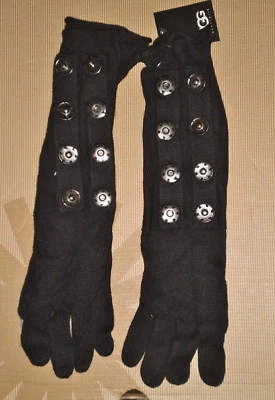 GUANTE A PRESIÓN MADISON UGG Australia para mujer tejido negro talla única nuevo con etiquetas  Foto 1 de 4