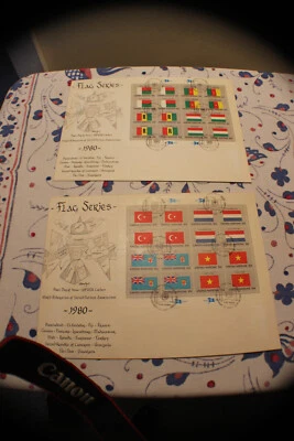 1980 UN 1st day of issue WFUNA FDC (2)Chaim Gross Art,Joan Belserene Calligraphy - Image 1 of 2