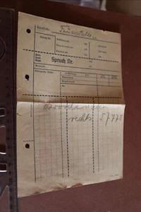 altes Notizblatt von einer Feuerstelle mit Koordinaten - Picture 1 of 2