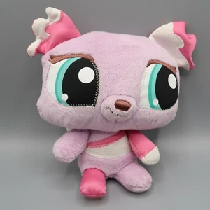 Littlest Pet Shop Plush Wackiest Dog Purple Pink Stuffed Animal Hasbro Big Eyes - Picture 1 of 6