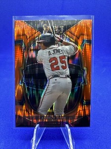 2023 Panini Select Andrew Jones Orange Flash Prizm #44 - Atlanta Braves