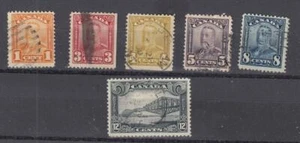 CANADA (MK6027) # 149,151-154,156  FVF-USED  KGV SCROLL ISSUES CAT VALUE $50 - Bild 1 von 1