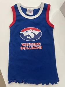 AFL Western Bulldogs Logo Baby Singlet Top Size 6-12 Months - Jersey Football - Picture 1 of 5