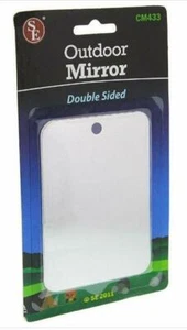 New Shatter Proof Double Sided Outdoor Mirror | Emergency, Camping | Stainless - Picture 1 of 4
