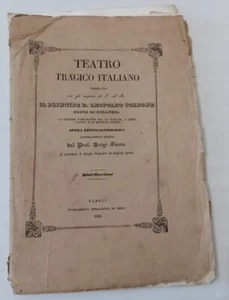 NAPOLI 1846 TEATRO TRAGICO ITALIANO,ALCESTE, ALFIERI,con INCISIONI,Antico Libro - Foto 1 di 7