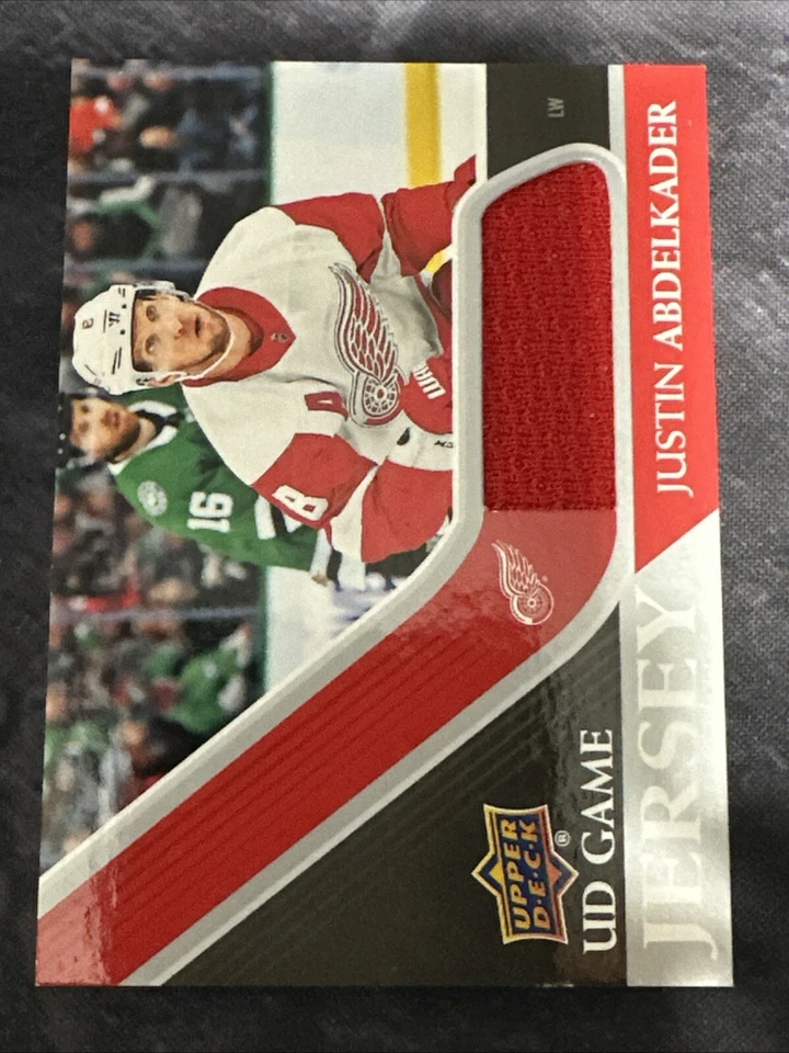 2020-21 Upper Deck UD Game Jersey GJ-JA Justin Abdelkader Detroit Red Wings - Image 1 of 2