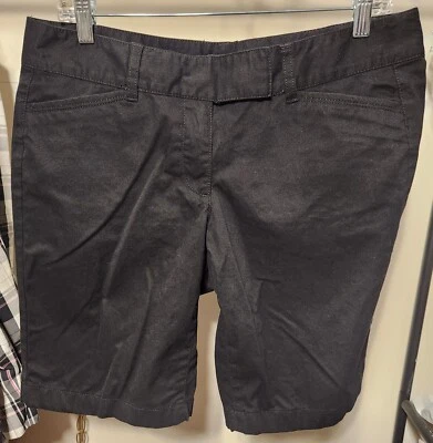 Bermudas Ann Taylor negras con doble cierre talla 8 Classiccore Business Foto 1 de 4