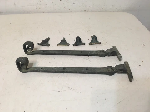 Antique Arts & Crafts Bronze Window Swing Pivot Arm Latches Repurpose Cover