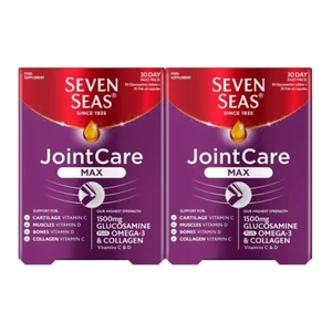 Seven Seas Joint Care Max | Omega3 Glucosamine Collagen Vitamin Tablets/Capsules - Picture 1 of 12