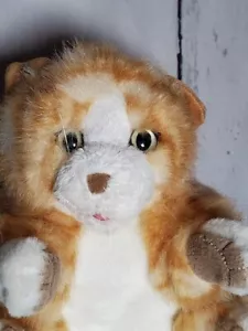 Vintage Folkmanis Orange Ginger Tabby Cat Kitten Plush Hand Puppet 8" - Picture 1 of 7