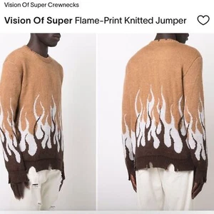 Suéter Jersey Vision Of Super Estampado de Llamas Talla L - Imagen 1 de 15