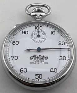 Aristo Stoppuhr Hundert Sekunden Mechanische Stoppuhr Edelstahl Läuft NM - Bild 1 von 5