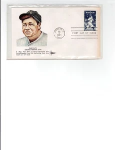 Babe Ruth ~ 6 de julio de 1983 primer día de emisión sobre/sello de caché postal MLB HOF - Imagen 1 de 1