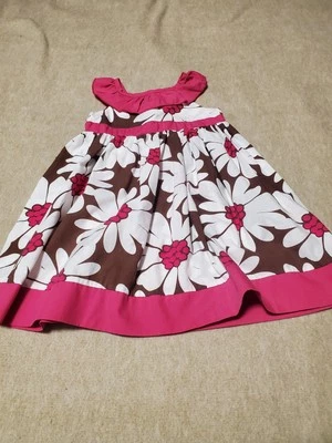 Vestido Blueberry Boulevard Niñas Marrón Rosa 4T Algodón Estampado Floral  Foto 1 de 4