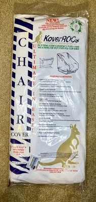 KoverRoos 22150 White Chair Cover  37Lx30Hx27W Made In USA Brand New Sealed - Image 1 of 3