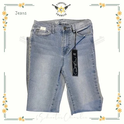 NUEVO CON ETIQUETAS DG2 por Diane Gilman Clásico Elastizado Pierna Ajustada Tobillo Jean Lavado Ligero Talla 0T Foto 1 de 4