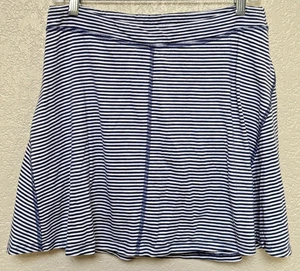 Pantalón corto Toad & Co mediano azul blanco a rayas mezcla de algodón elástico para mujer - Imagen 1 de 8