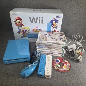 🎮 Nintendo Wii Blue Limited Edition Console Bundle + Games read description - Picture 1 of 14