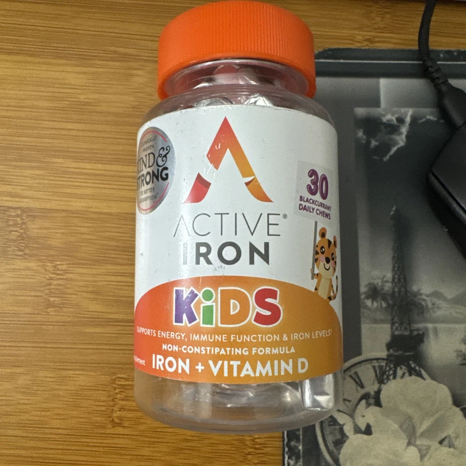 Suplemento de Hierro para Niños 30ct - Masticables Suaves con Vitamina D Energía e Inmune Foto 1 de 1