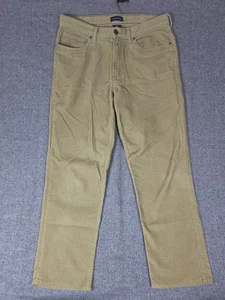 Lands End Pants Mens 36x28 Classic Corduroy Traditional Fit Khaki Tan Academia - Picture 1 of 7