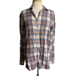 Camisa Old Navy Clásica Franela Cuadros Abotonada Talla Mediana Alta - Imagen 1 de 4