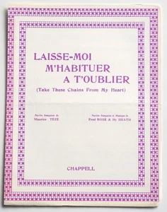 Partition vintage sheet music RAY CHARLES : Take These Chains From My Heart 50's - Foto 1 di 1