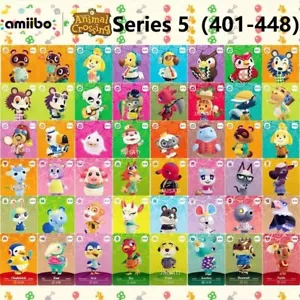 Animal Crossing Series 1 - 5 Amiibo Cards Villagers 001 448 New Coin Round Cadrs - Picture 1 of 27
