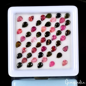 7.90 Ct Natural Untreated Pear Cut Tourmaline Faceted Loose Gemstone Lot 50 Pcs - Picture 1 of 4