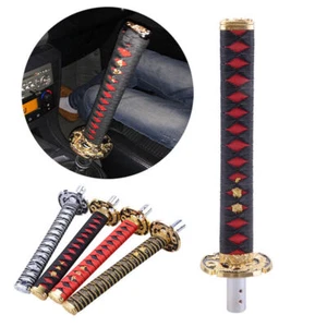 With Adapters Samurai Sword Black Shift Knob Shifter Alloy Katana Universal 26cm - Picture 1 of 8