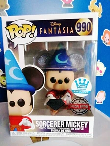 Sorcerer Mickey #990 Diamond Purpurina Funko Pop! Ratón Disney Exclusive Luggage - Imagen 1 de 6