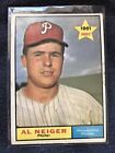 1961 Topps #202 Card Al Neiger Philadelphia Phillies Vg-Ex Very Good Excellent