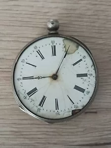 Gousset En Argent, Sans Verre, Fonctionne Mais Non Révisé - Foto 1 di 8
