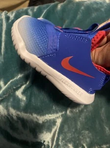 Nike Flex Runner (TD) Game Royal/Red Toddler Boy's Slip On Shoes-Size 4c New - Picture 1 of 7
