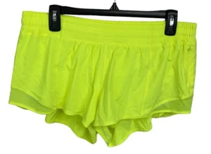 Lululemon Hotty-Hot Low Rise Short 2.5” Lined Neon Yellow Size 12 - Picture 1 of 5