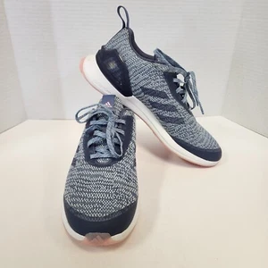 Adidas Sneakers Women 7 Blue Mesh Breathable Walking Comfort Shoes - Picture 1 of 8