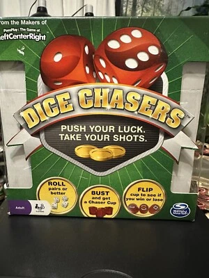 Dice Chasers Dice Game, Push Your Luck Take Your Shots  Used Once ,Dice Games - Image 1 of 4
