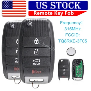 2 para Kia Sorento 2014 2015 entrada sin llave mando a distancia abatible coche llavero TQ8-RKE-3F05 - Imagen 1 de 8