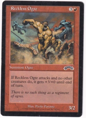 Reckless Ogre Exodus #98 Magic The Gathering 1998 MTG Single - Image 1 of 2