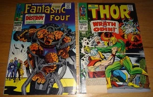 THOR #147 FANTASTIC FOUR #68 NICE BUT PIECES MISSING - Picture 1 of 1