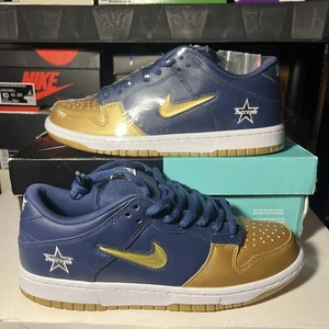Size 8.5 - Men's Nike SB Dunk Low QS x Supreme Metallic Gold 2019 CK3480 700 - Picture 1 of 5